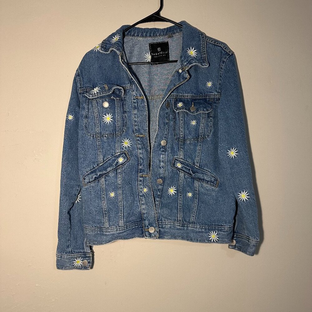 Daisy Embroidered Denim Jacket